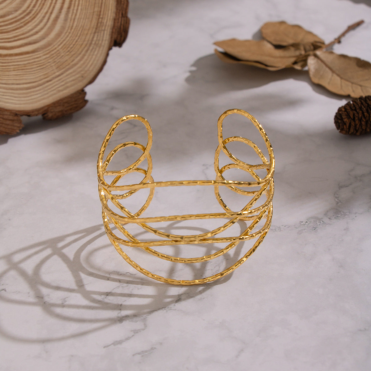 Rylee Gold Tone Cuff Bracelet