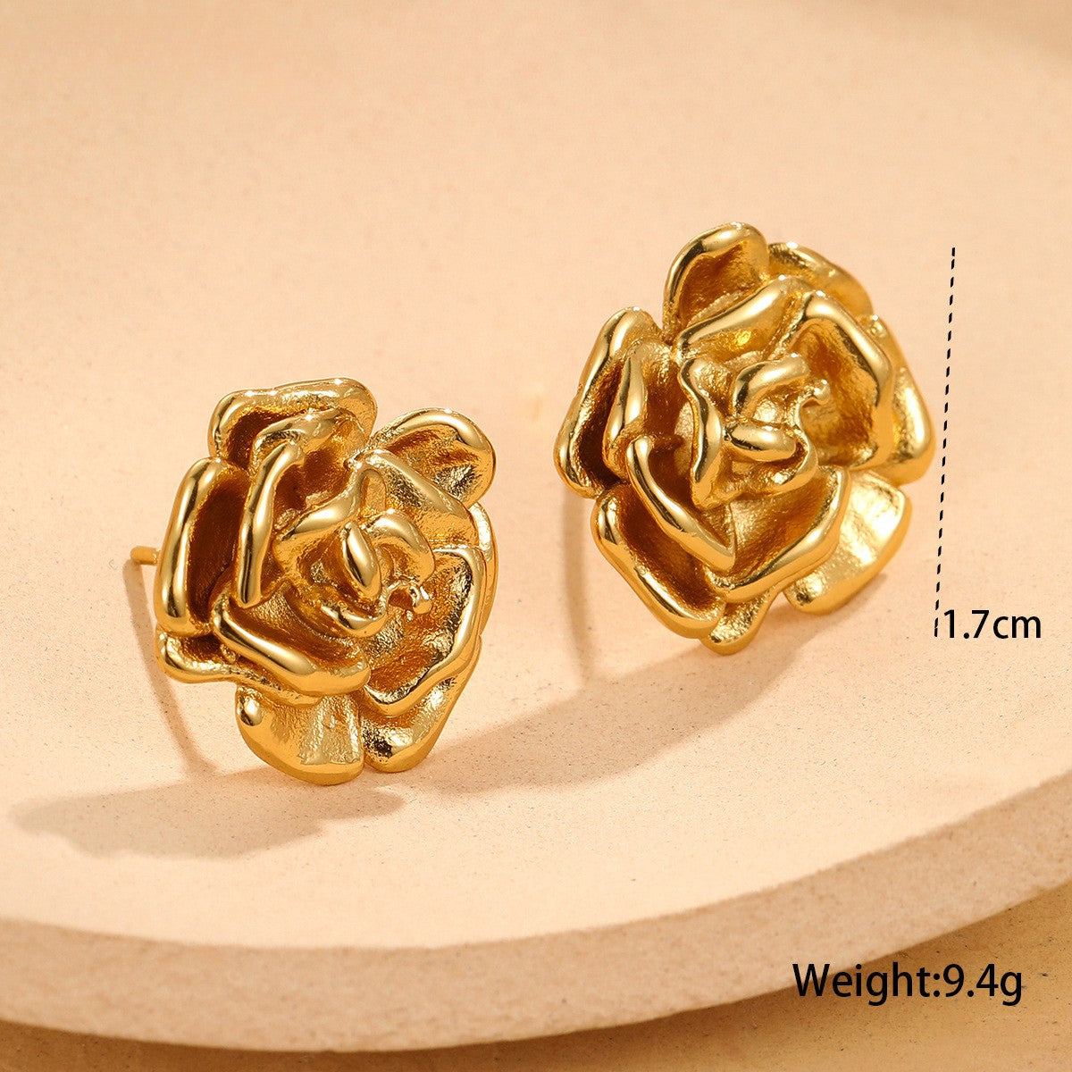 Blakely Gold Tone Flower Stud Earrings