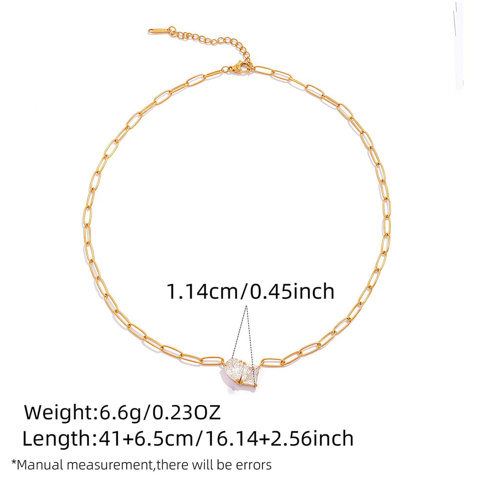 Clara Gold Tone Zircon Necklace