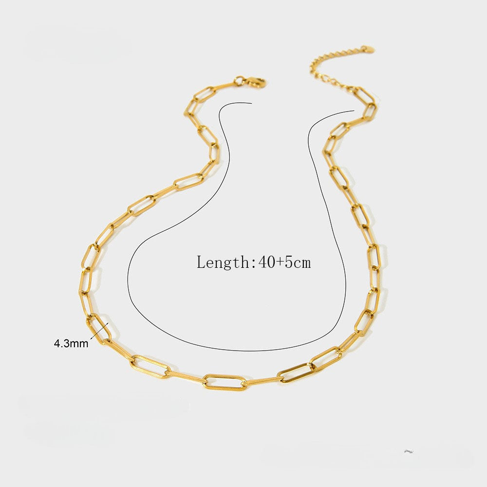 Caroline Gold Tone Chain Necklace
