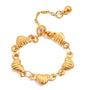 Penelope Gold Tone Heart Chain Ring