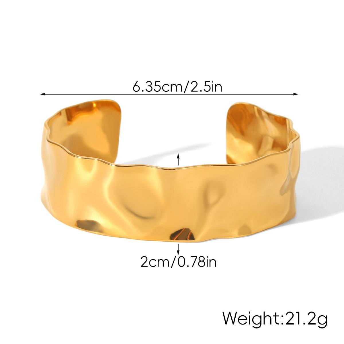 Aubrey Gold Tone Cuff Bracelet