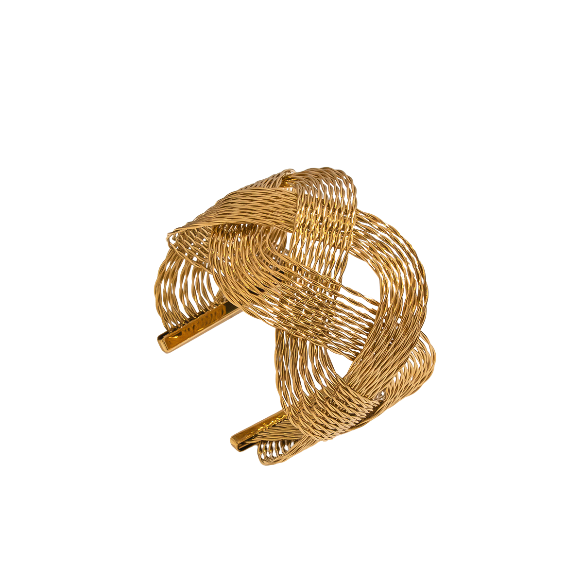 Lydia Gold Tone Interwoven Bangle