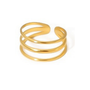 Elizabeth Gold Tone Layered Ring
