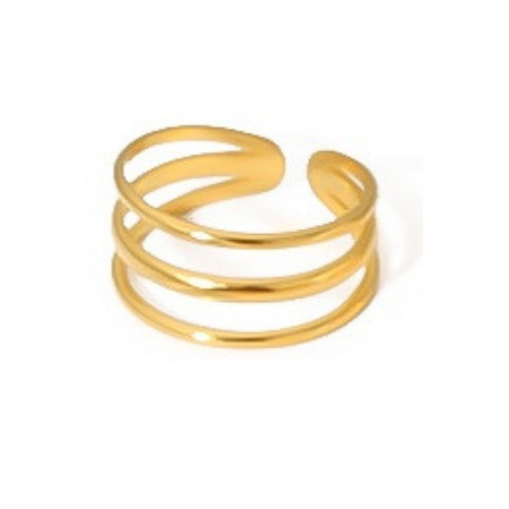 Elizabeth Gold Tone Layered Ring