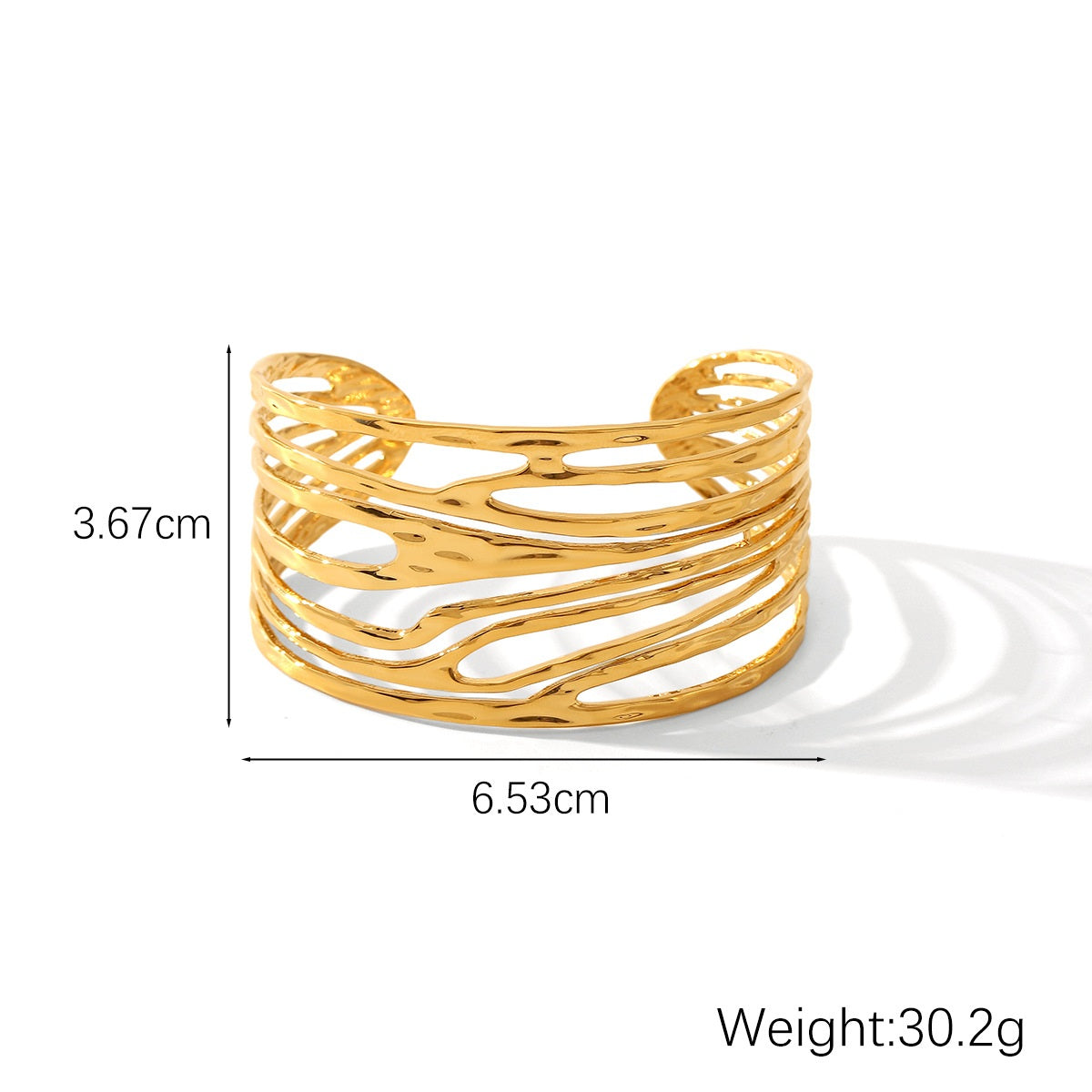 Isabelle Gold Tone Statement Cuff Bracelet