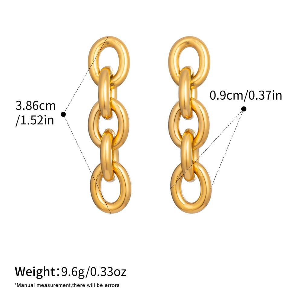 Sofia Gold Chain Dangle Earrings