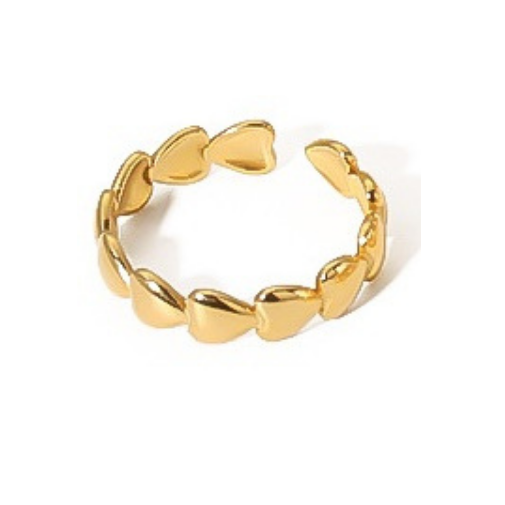 Eliana Gold Tone Multiple Heart Ring
