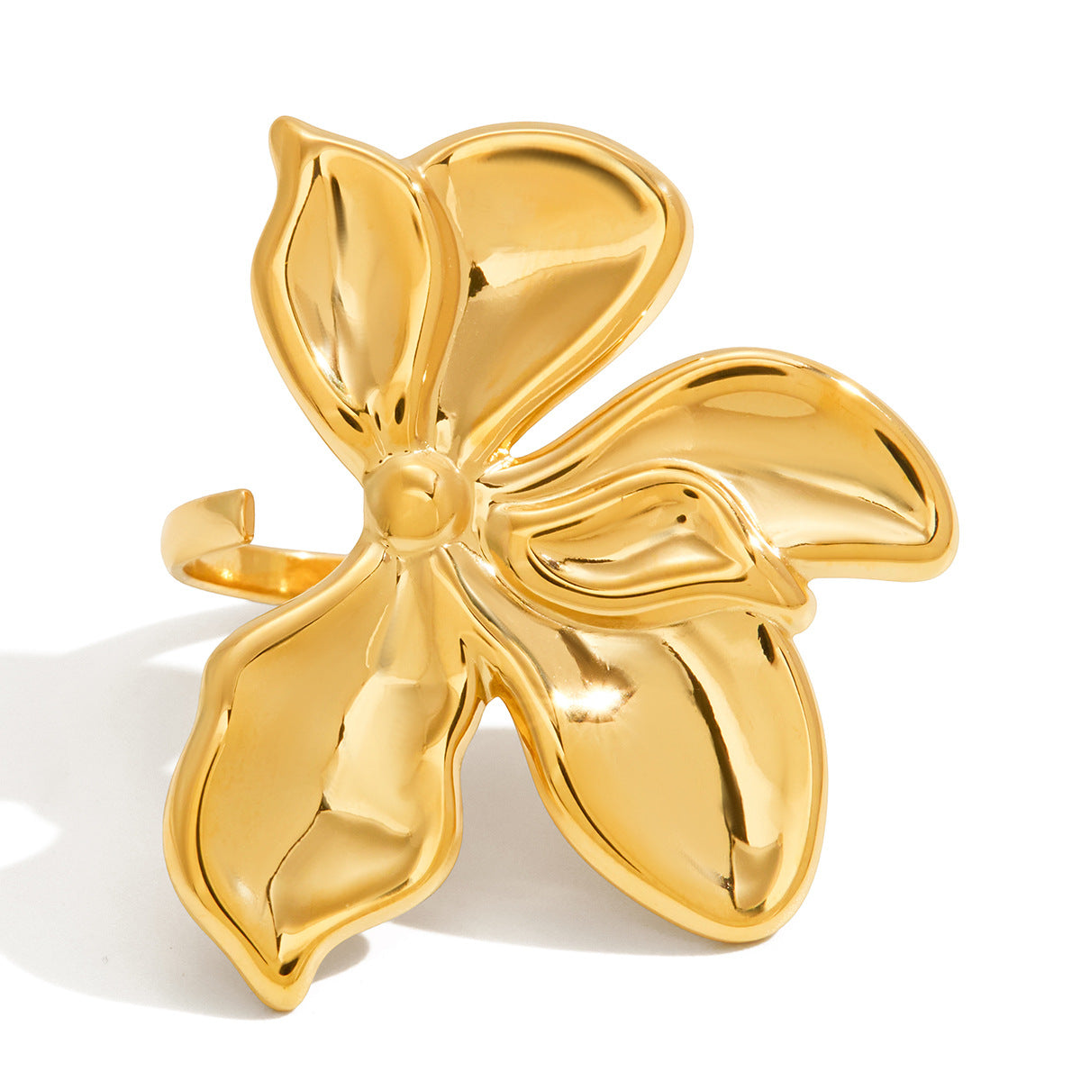 Olivia Gold Tone Flower Statement Ring