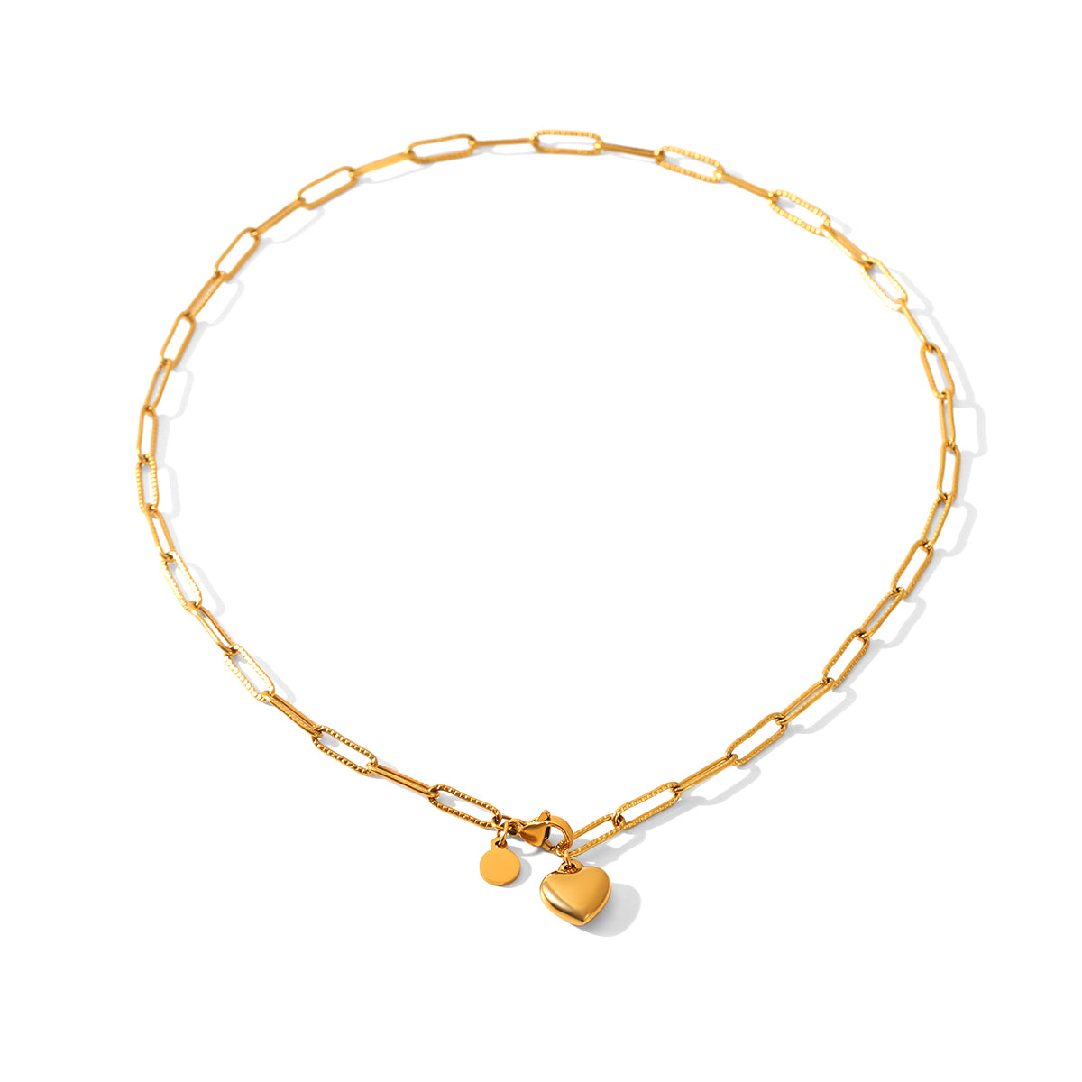 Ella Gold Tone Heart Chain Necklace