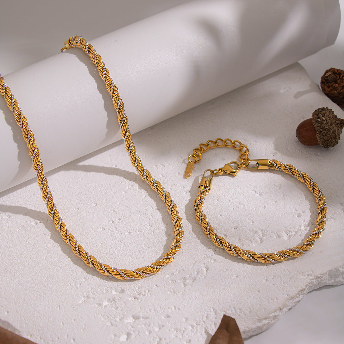 Sara Two Tone Chain Necklace