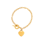 Ruth Gold Tone Heart Chain Bracelet