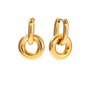 Sutton Gold Tone Hoops Earrings