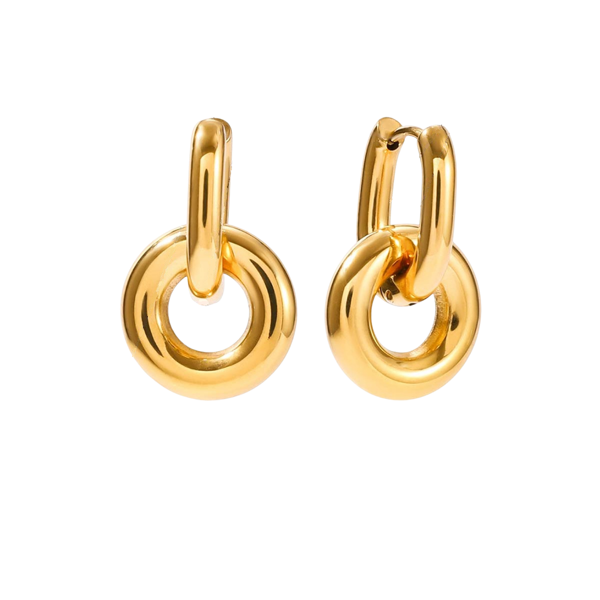 Sutton Gold Tone Hoops Earrings