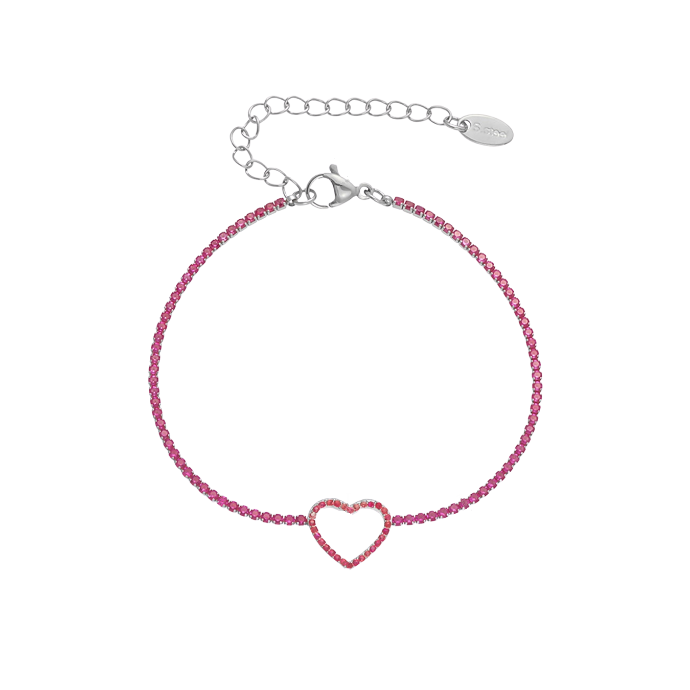Ailany Pink Heart Zircon Bracelet
