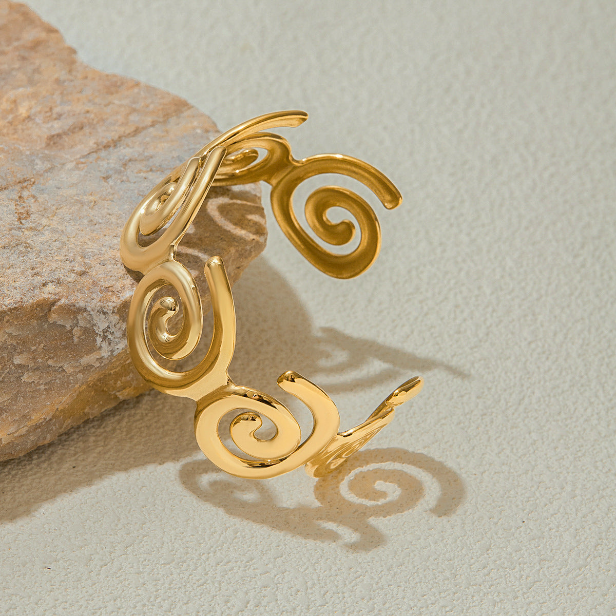 Scottie Gold Tone Spiral Bangle