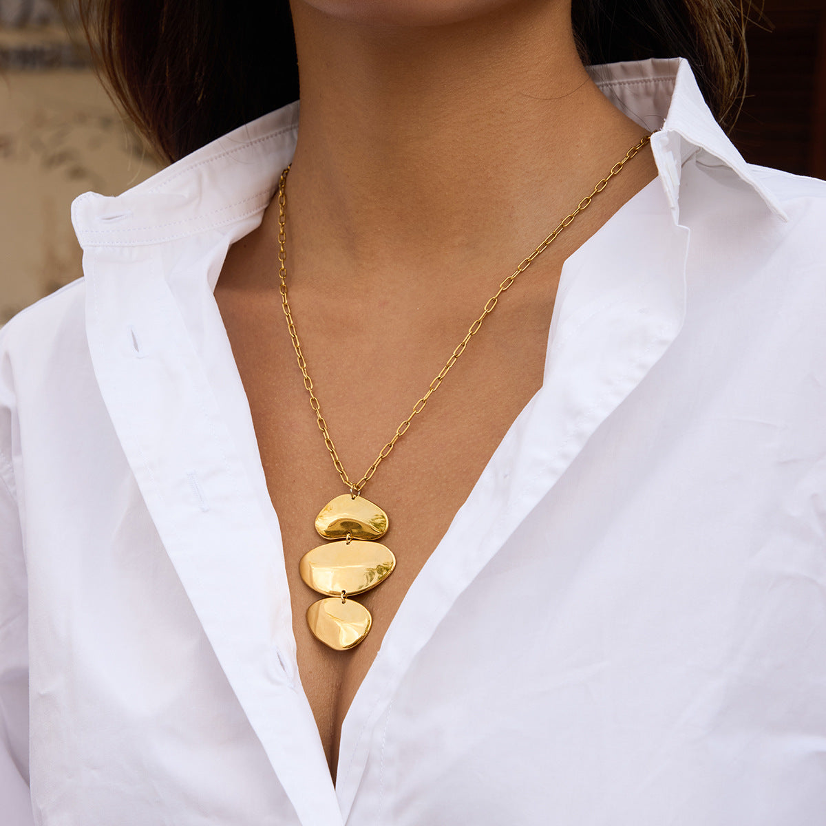 Vera Gold Tone Statement Necklace