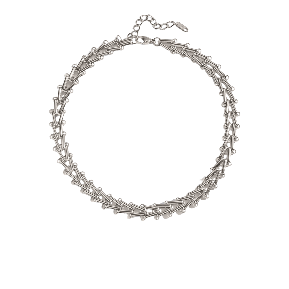 Bella Silver Tone Thick Chain Necklace