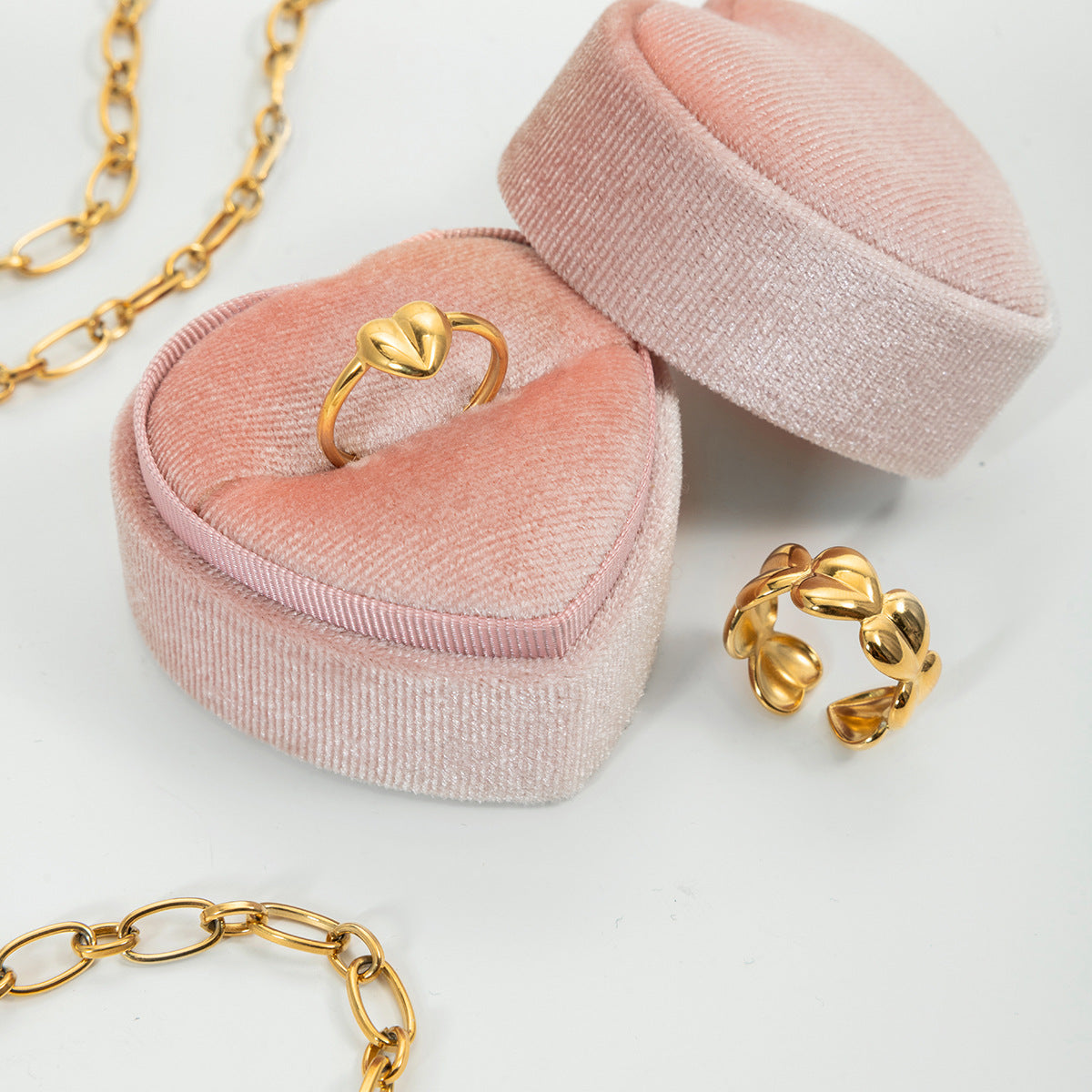 Nova Gold Tone Heart Ring