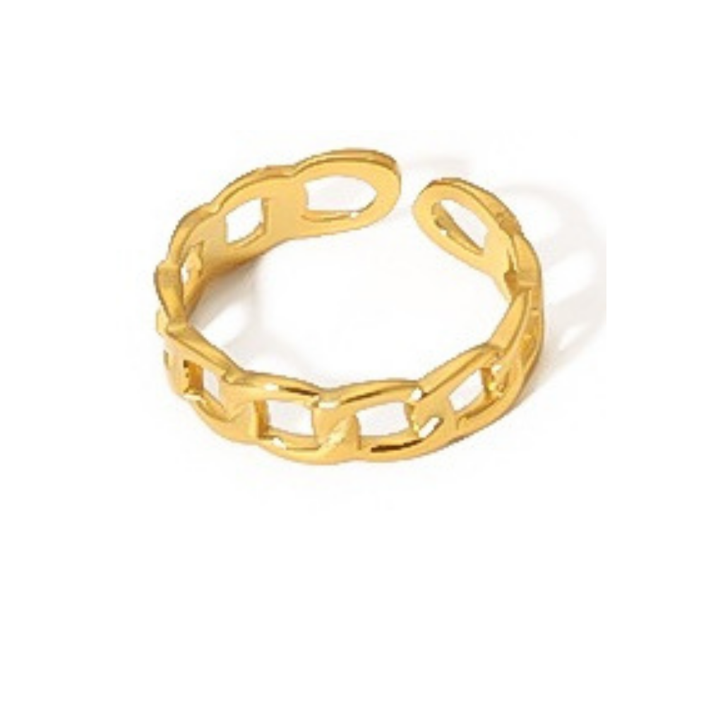 Hazel Gold Tone Chain Ring