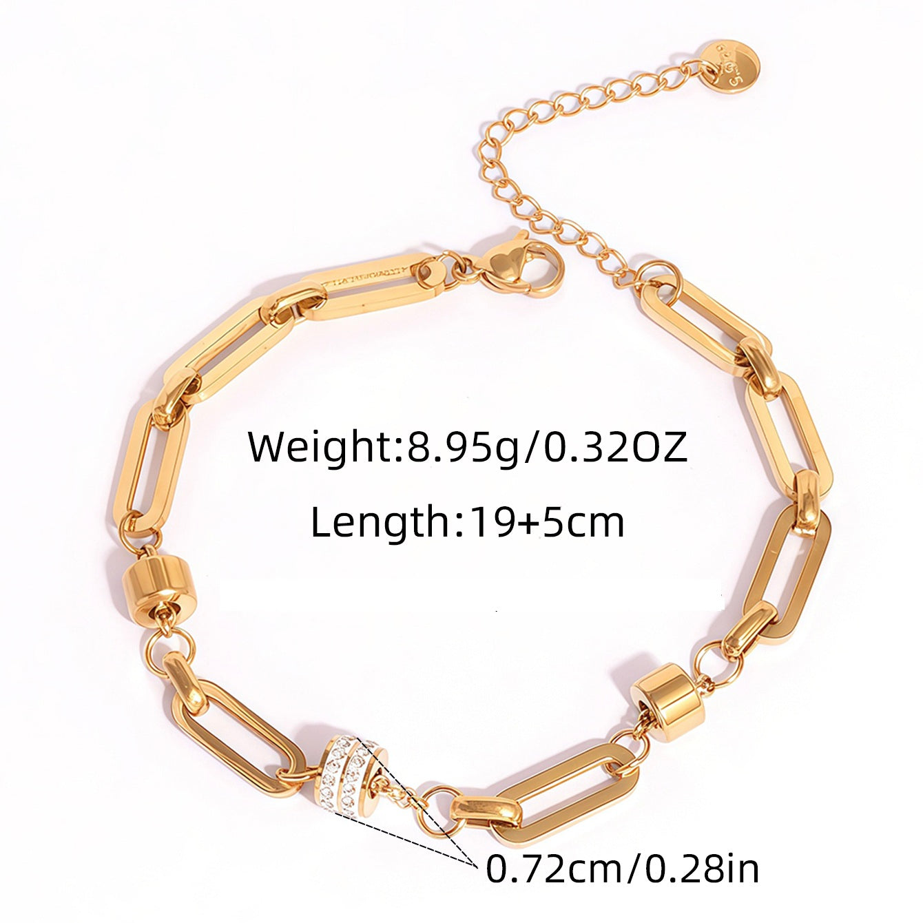 Katherine Gold Tone Chain Bracelet