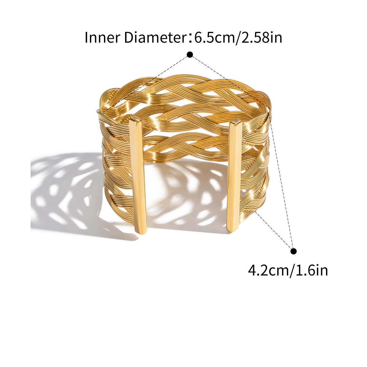 Lucia Gold Tone Interwoven Bangle