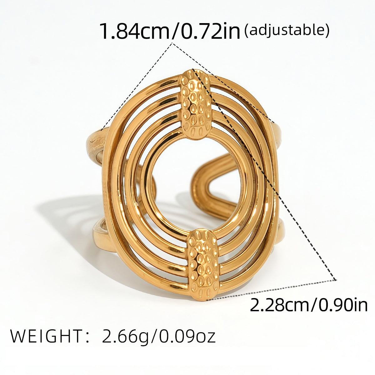 Celeste Gold Tone Statement Ring