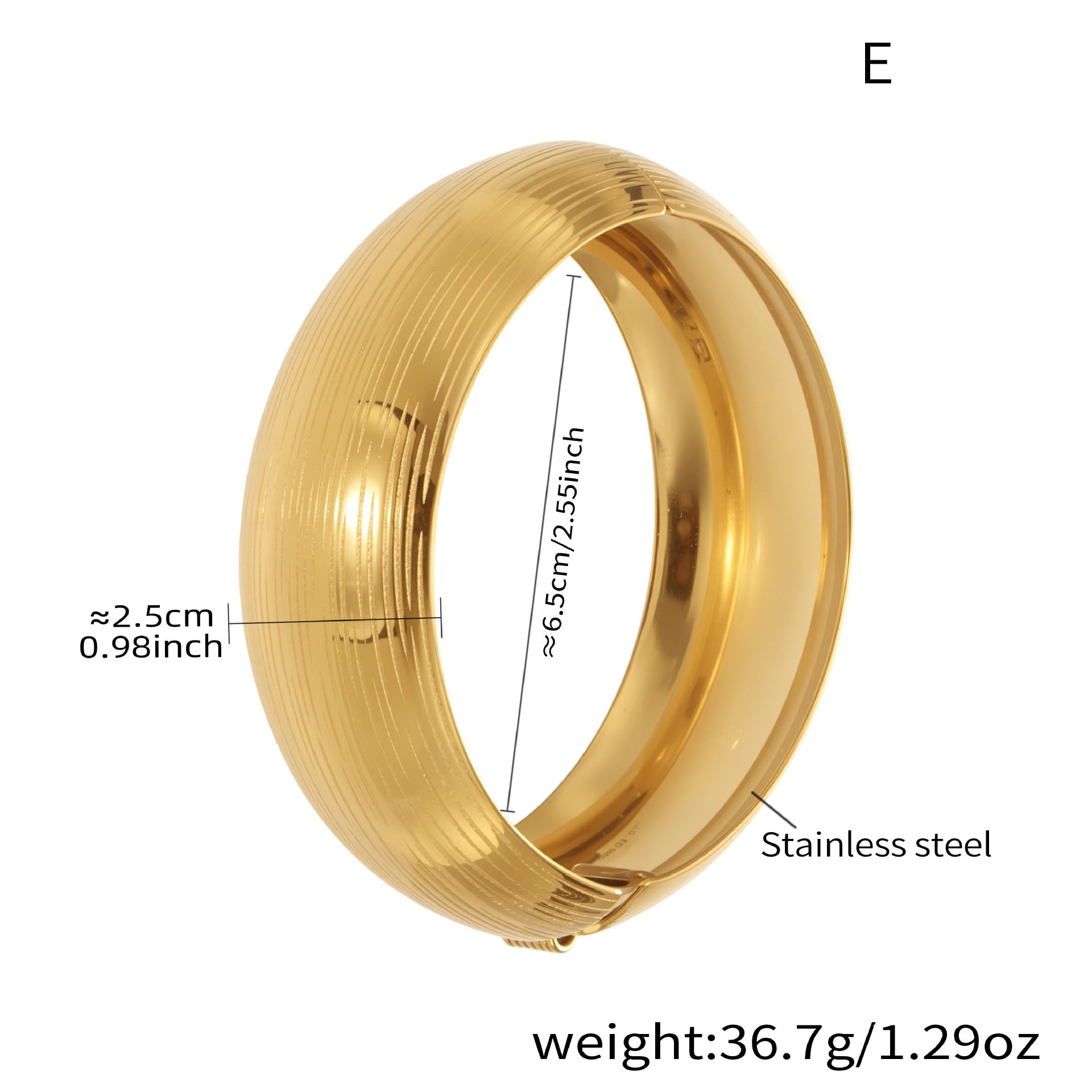 Savannah Mae Gold Tone Statement Bangle