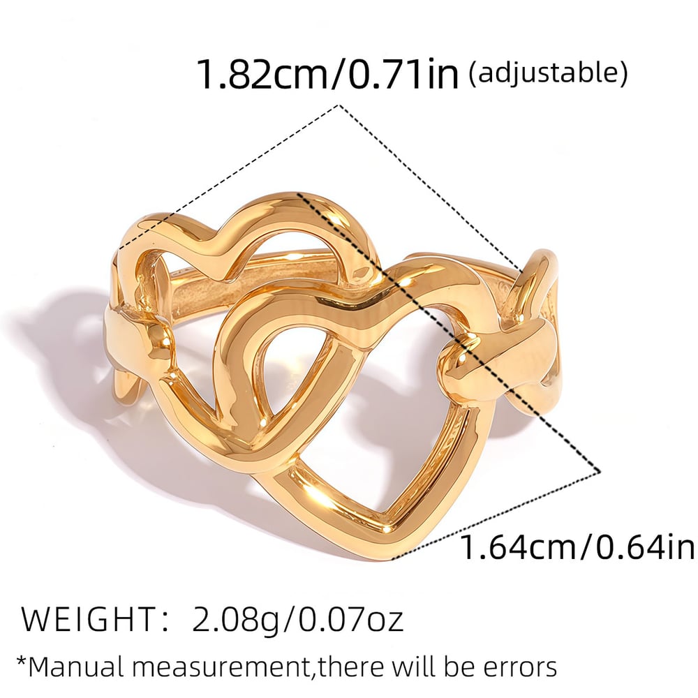 Aurora Gold Tone Heart Ring