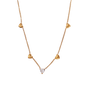 Piper Gold Tone Heart Zircon Necklace