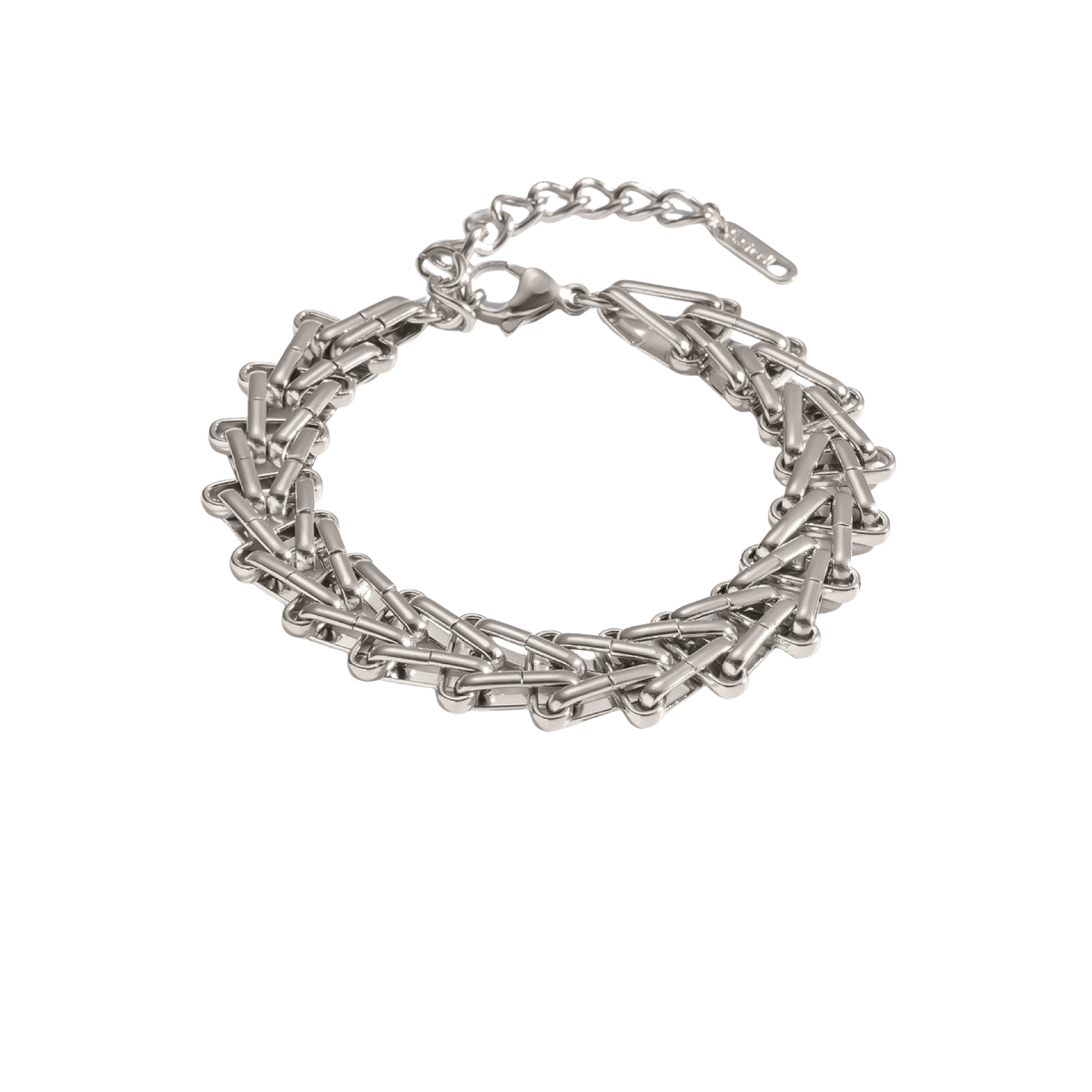 Bella Silver Tone Thick Chain Bracelet