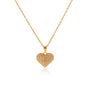 Genesis Gold Tone Heart Zircon Necklace