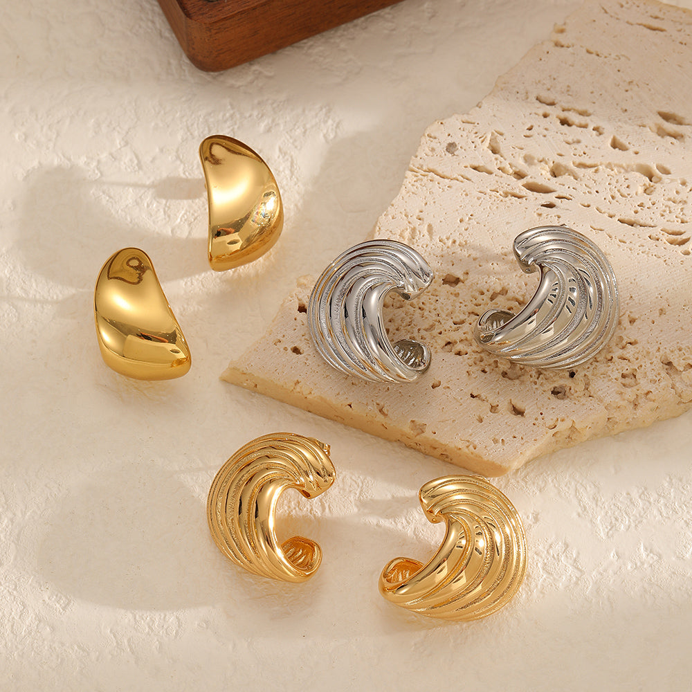 Juliette Gold Tone Stud Earrings