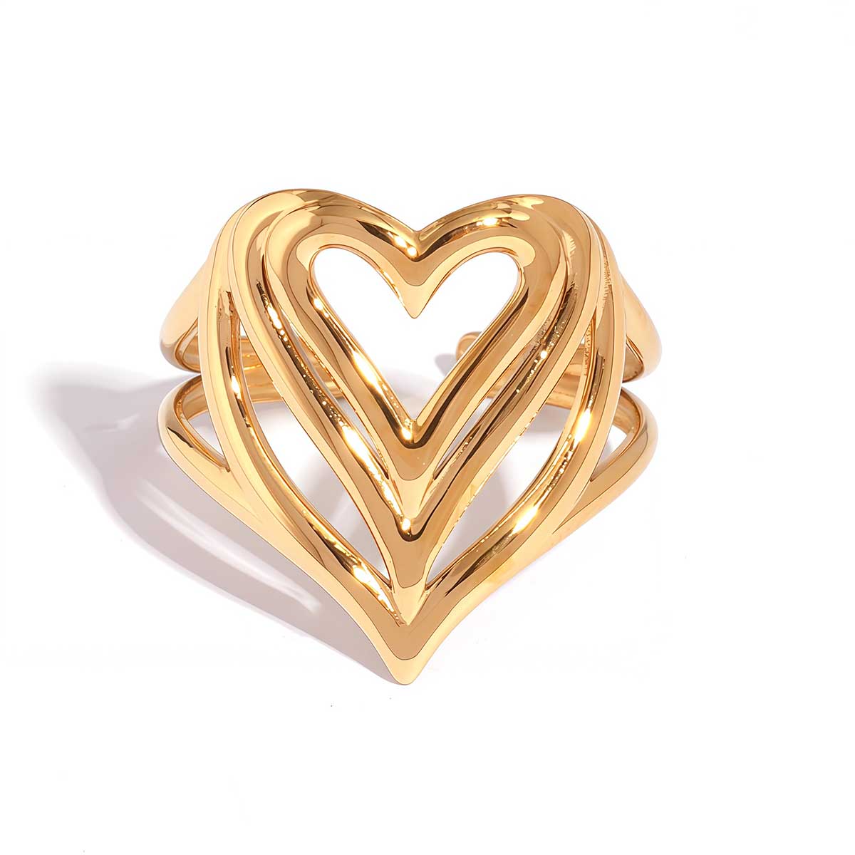 Emily Gold Tone Heart Ring