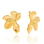 Olivia Gold Tone Flower Statement Earrings