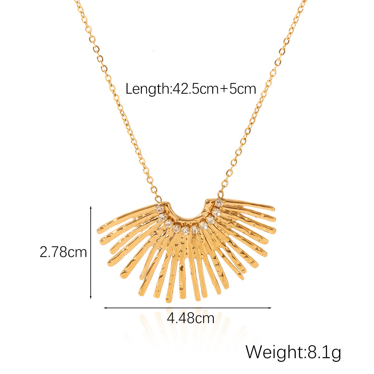 Juniper Gold Tone Wing Zircon Necklace