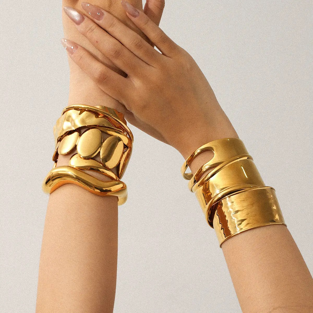 Genevieve Gold Tone Cuff Bracelet
