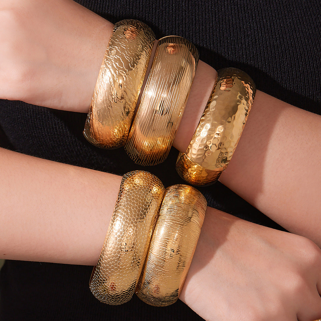 Savannah Rae Gold Tone Statement Bangle