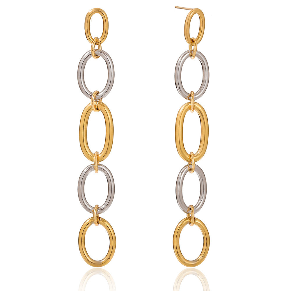 Charlotte Two Tone Drop Earrings