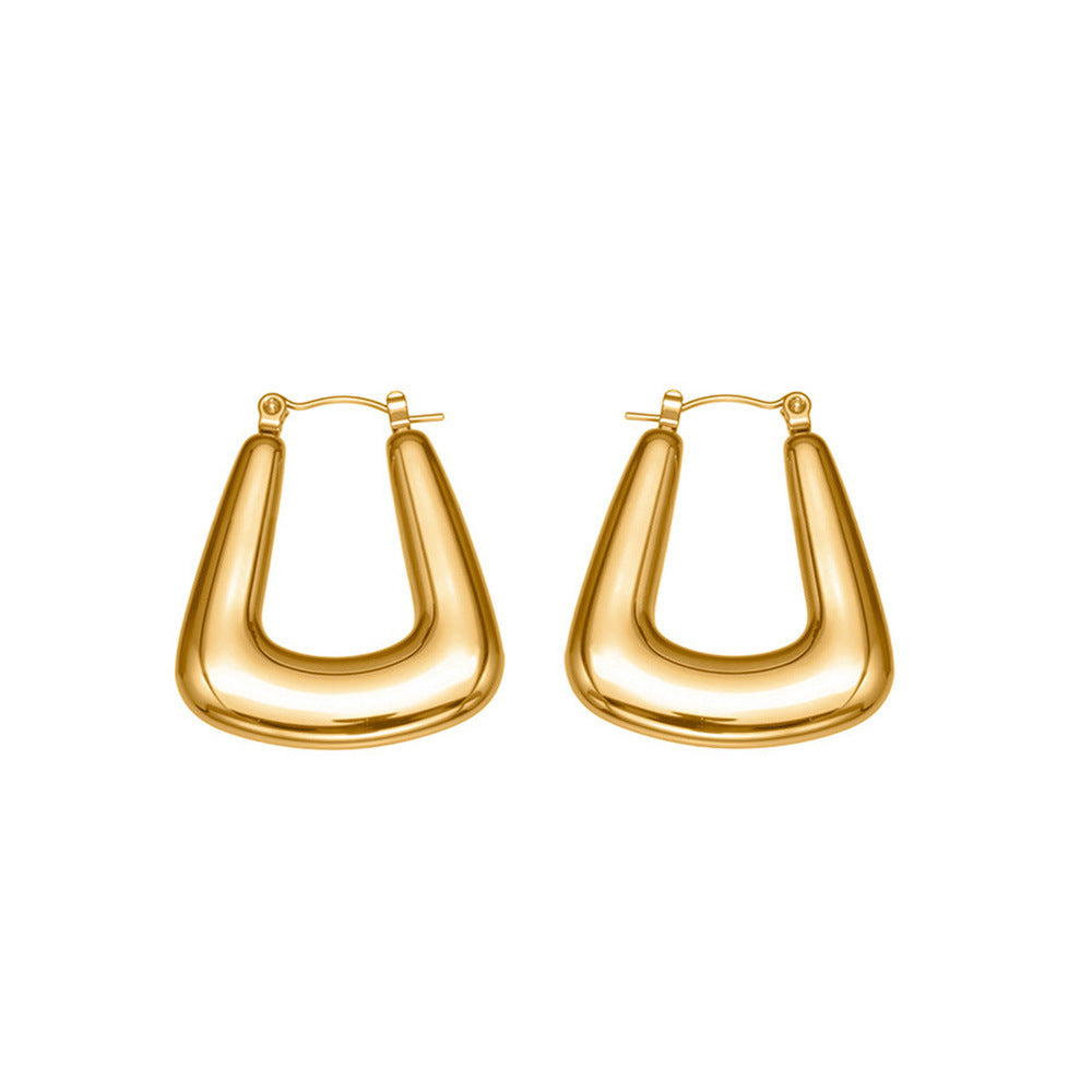 Aaliyah Gold Tone Geometric Drop Earrings