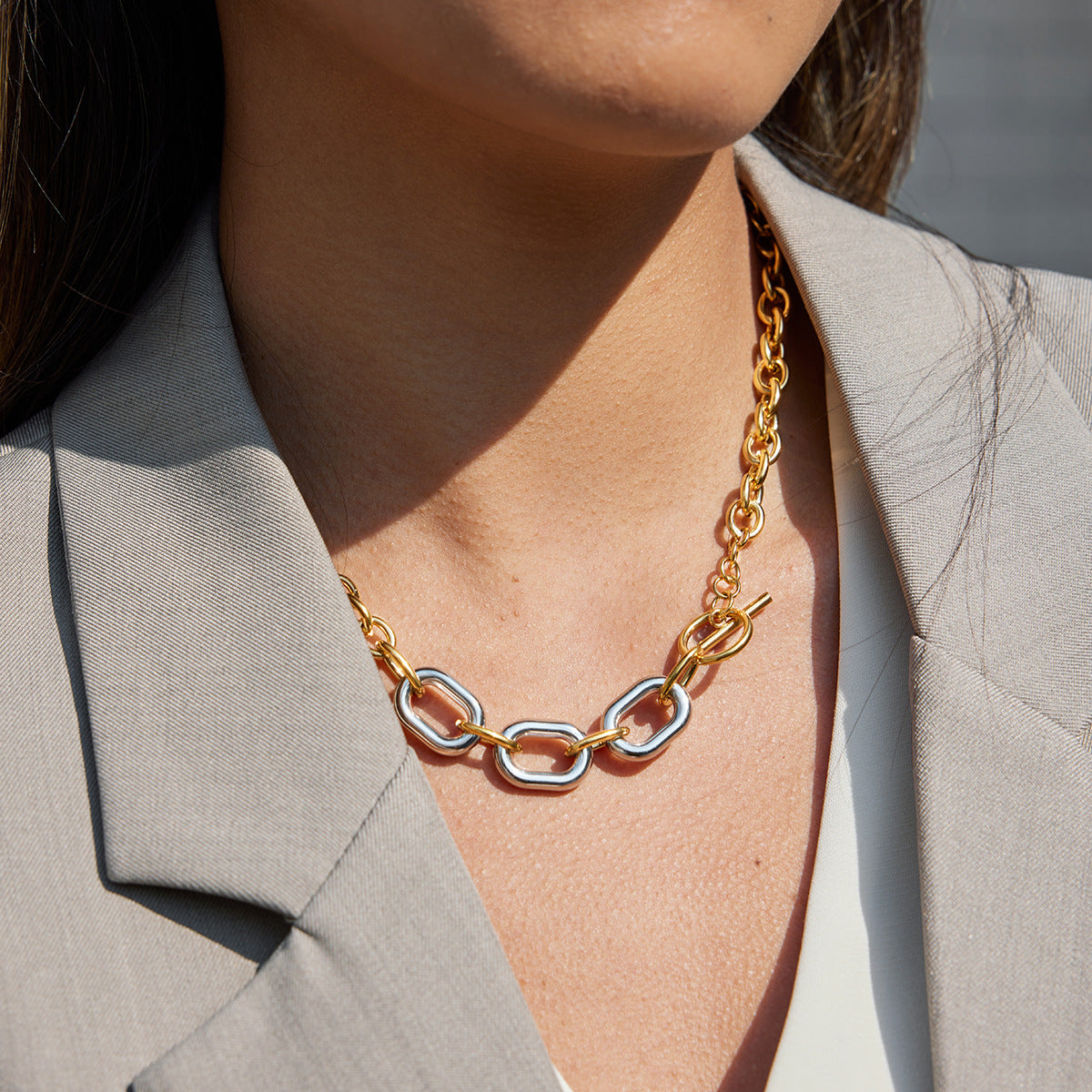 Everly Two Tone Chain Necklace