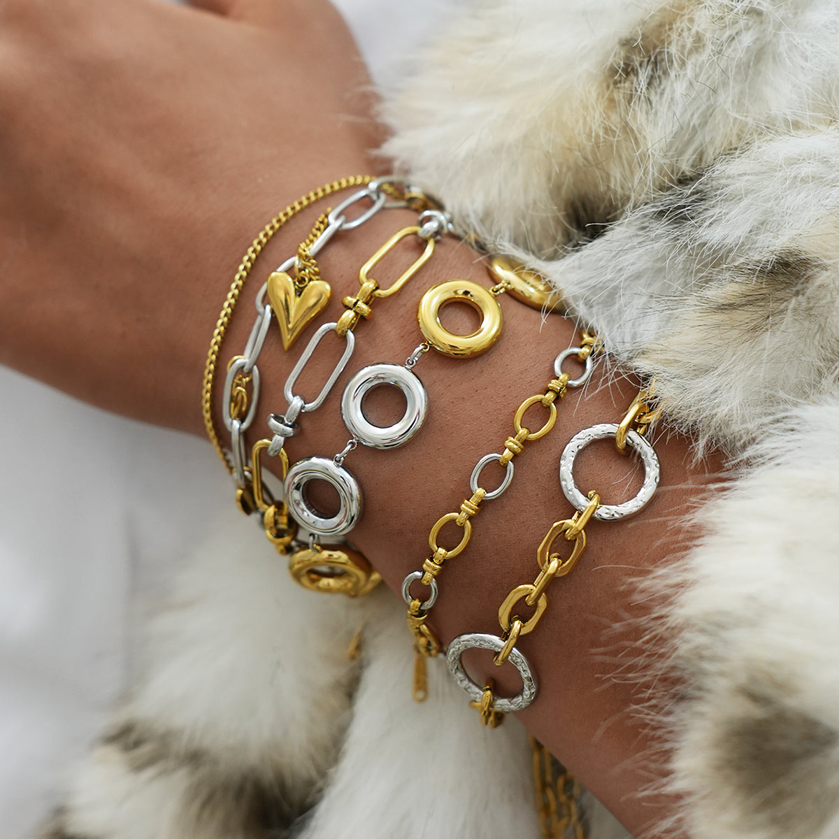 Adalynn Gold Tone Chain Bracelet