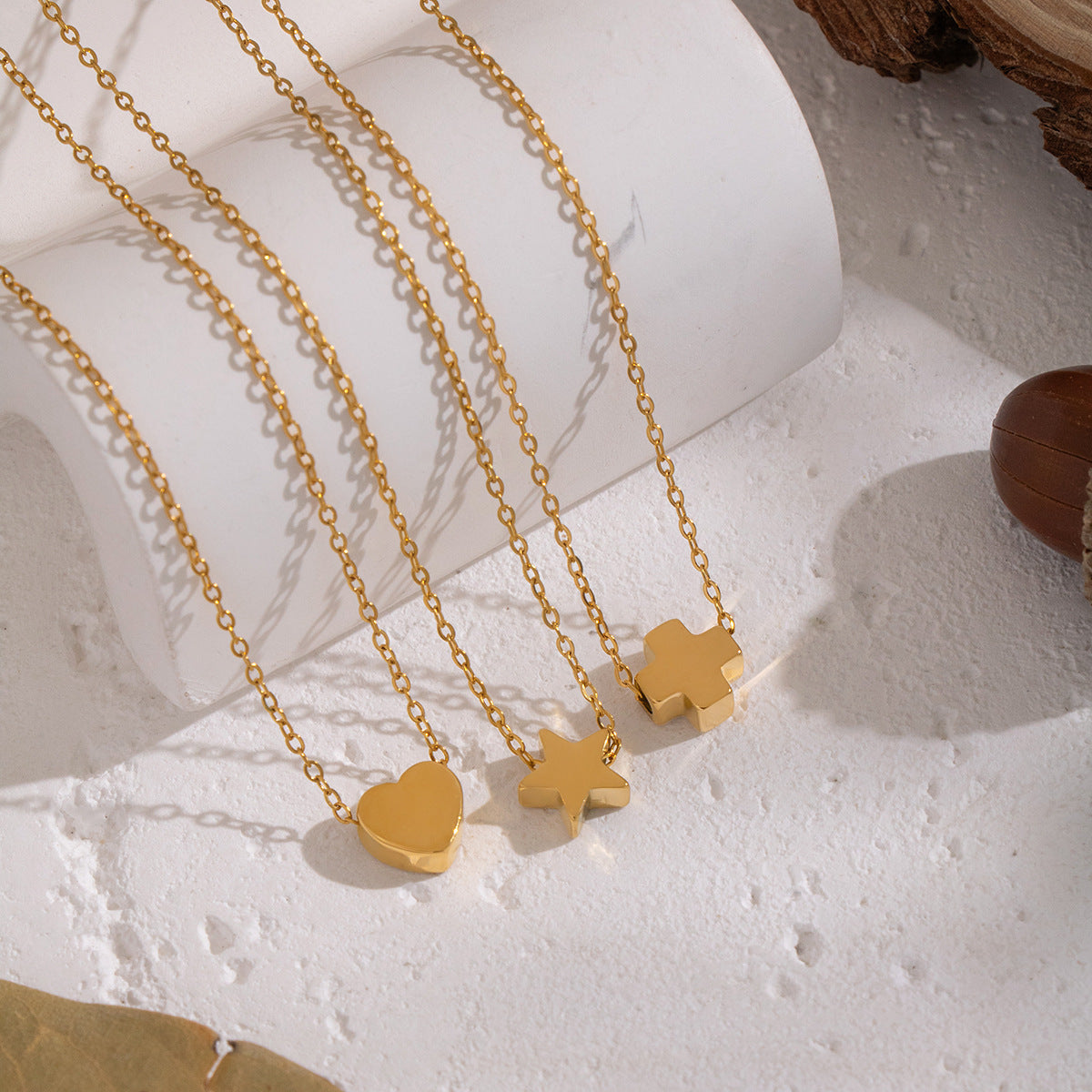 Isla Gold Tone Cross Necklace