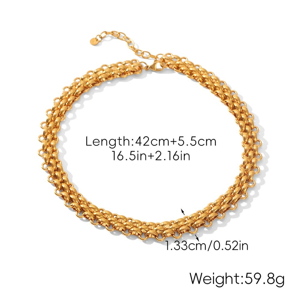 Lucy Gold Tone Chain Necklace