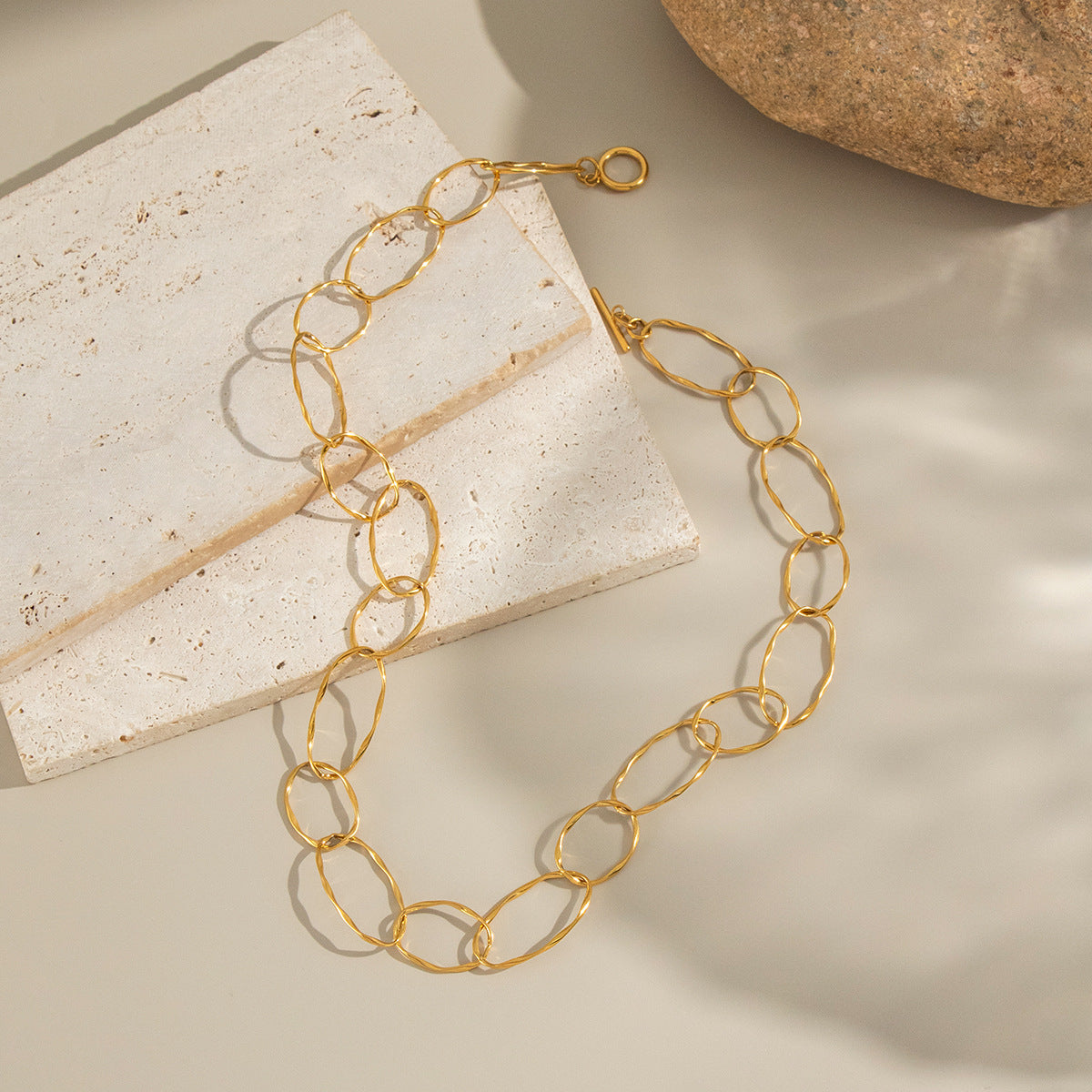 Serenity Gold Tone Long Necklace