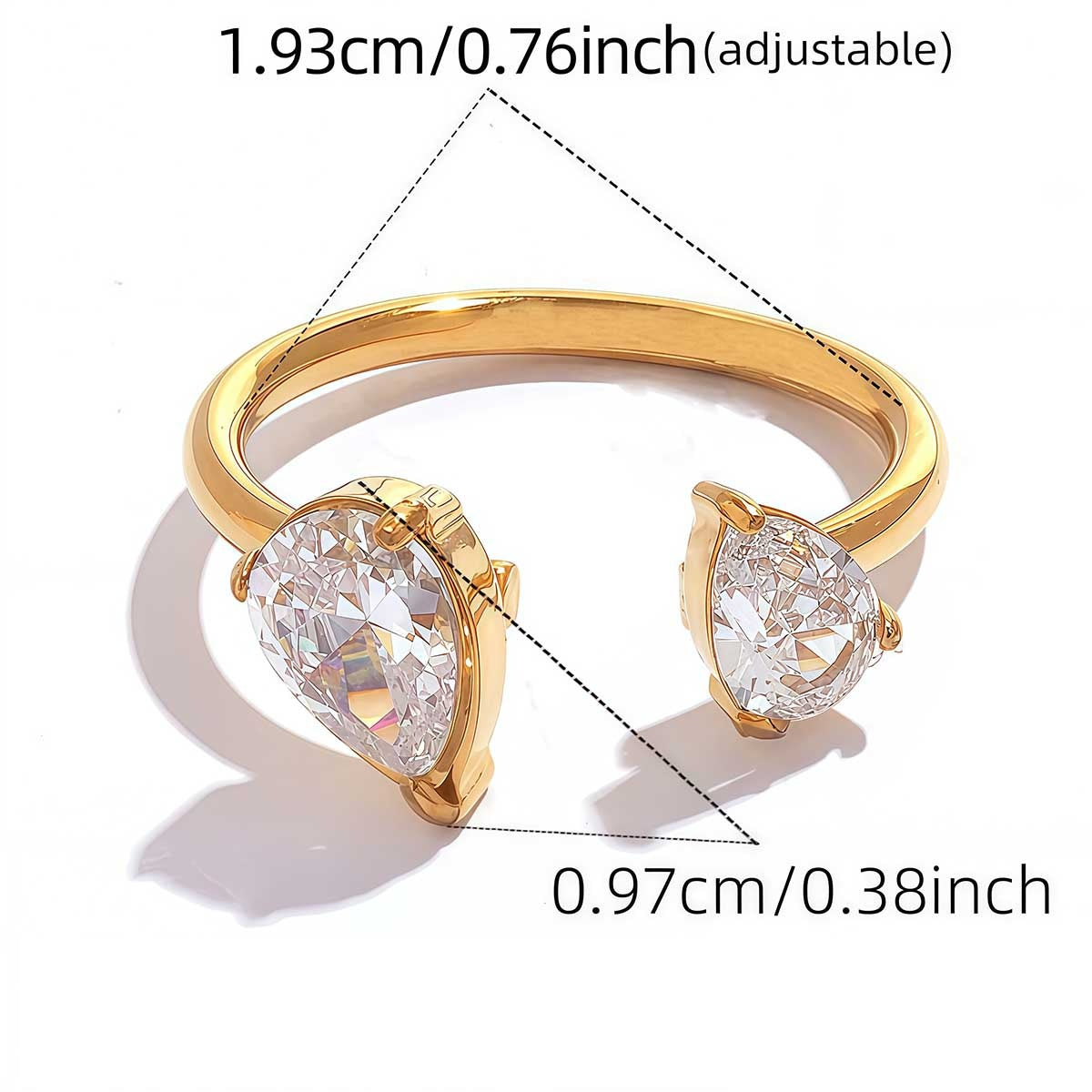 Audrey Mae Gold Tone Zircon Ring