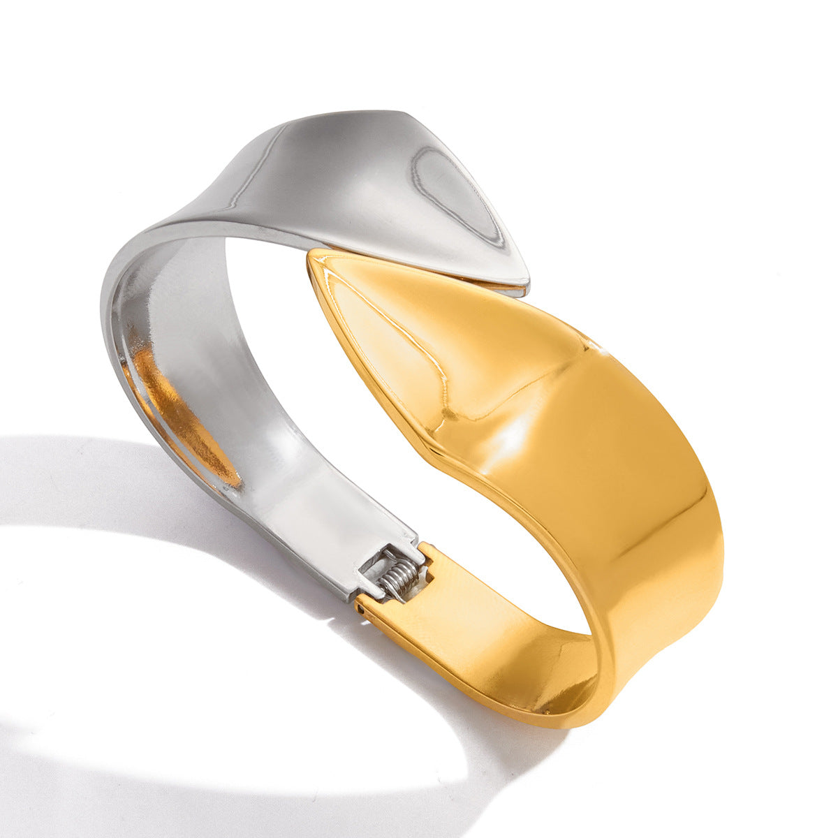 Mabel Two Tone Statement Cuff Bracelet