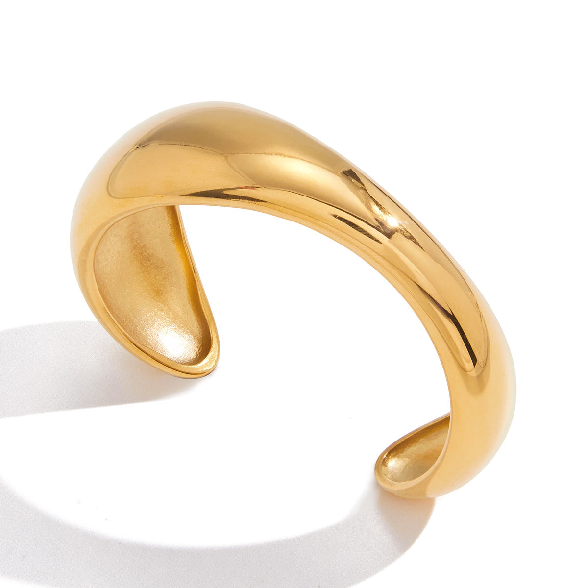Kennedy Gold Tone Statement Cuff Bangle