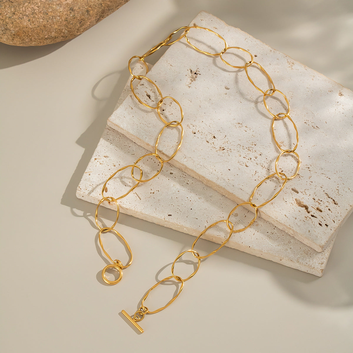 Serenity Gold Tone Long Necklace