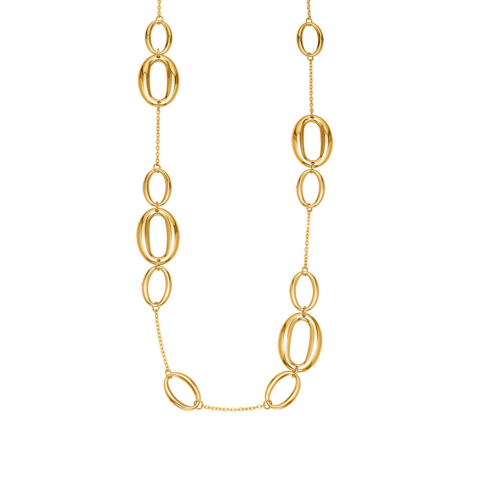 June Gold Tone Long Necklace